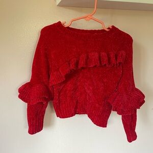 Cat & Jack Red Crew Neck Sweater